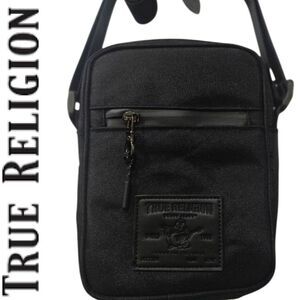 True Religion Fray Messenger Bag- Black